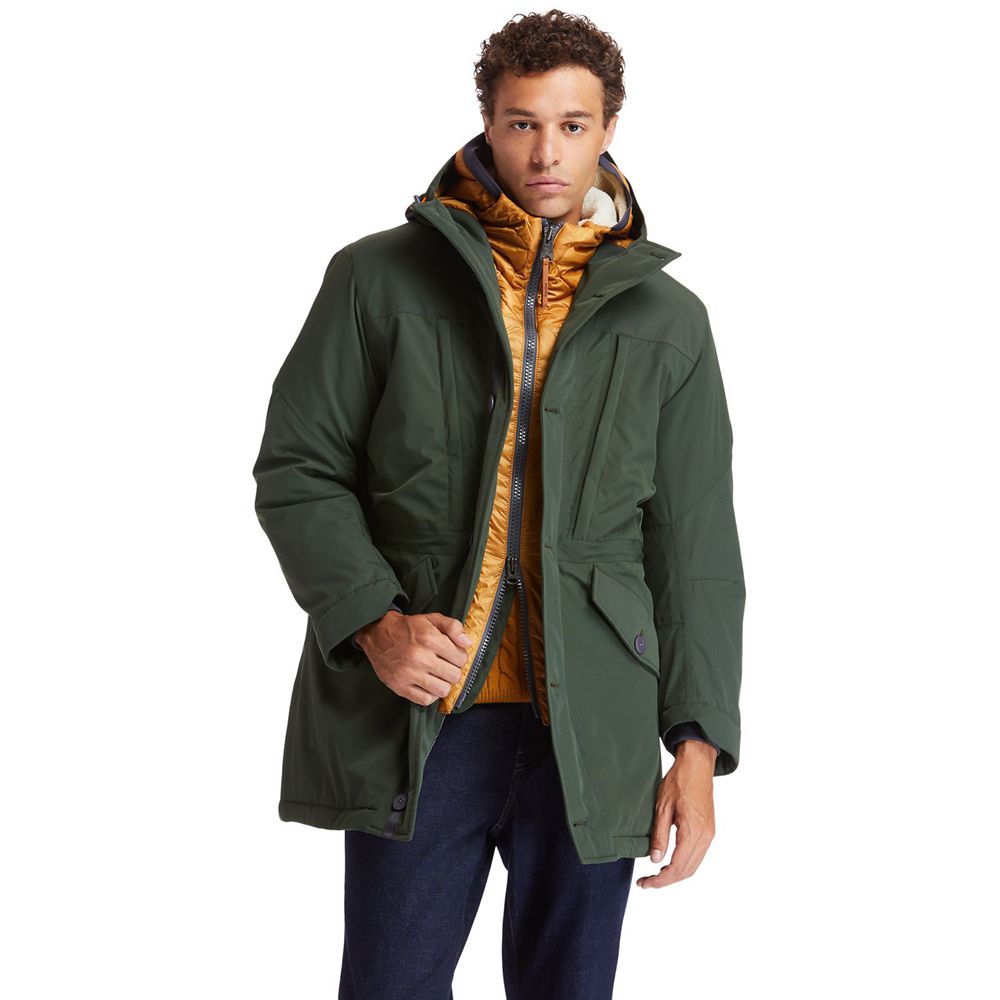 Timberland Μπουφαν Ανδρικα Βαθυ Πρασινο - Outdoor Heritage Ecoriginal Parka With Dryvent™ Technology